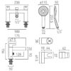 Vado Individual Edit Deck Mounted Bath Shower Mixer - Image 10