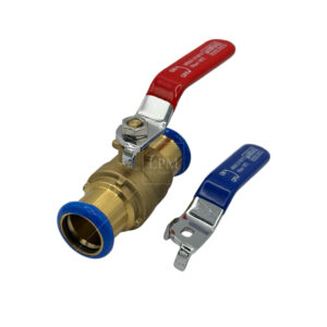 Pressfit Water Lever Valve Red/Blue Lever