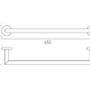 Vado Spa/Knurled Accents Towel Rail 450mm - Image 7