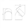 Floplast 4″ /110mm Offset Bend S/S Solv 135° - Image 2