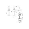 Vado Cameo Leverless Mono Basin Mixer Tap and Universal Basin Waste - Image 2