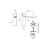Vado Cameo Leverless Mono Basin Mixer Tap for Low Pressure System and Universal Basin Waste - Image 3