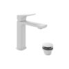 Vado Cameo Levered Mono Basin Mixer and Universal Basin Waste Matt White