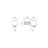 Vado Cameo Soft Square Wall Outlet Matt Black - Image 2