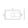 Vado Cameo Worktop 800mm - Image 2