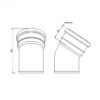 Floplast UG 110mm 30° Single Socket Bend - Image 2