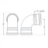 Floplast UG 110mm 87.5° Double Socket Bend - Image 2