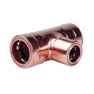 Copper Pushfit Branch Reducing Tee 22x22x15mm