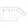 Floplast UG 110mm 45° Double Socket Junction - Image 2