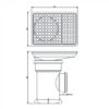 Floplast UG 110mm Bottle Gully w Rectangular Grid - Image 2