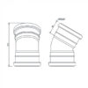 Floplast UG 110mm 30° Double Socket Bend - Image 2
