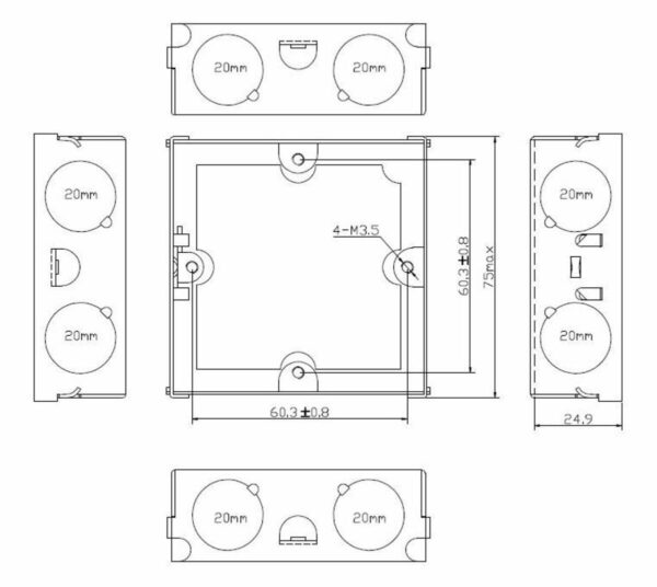 1G 25mm Galvanised Steel Extension Box - Image 2