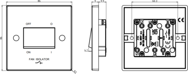 10A Fan Isolator Switch - Image 2