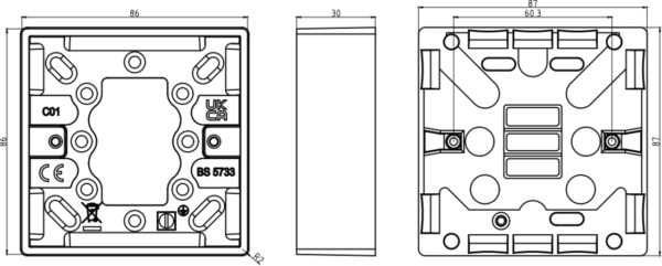 Single 25mm Pattress Box - Image 2