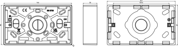 Double 25mm Pattress Box - Image 2