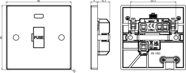 13A Fused Spur Unit with Neon - Image 2