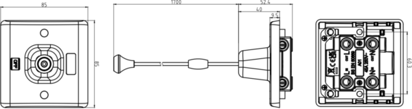 45A DP Pull Cord Switch with Neon and Mechanical On/Off - Image 2