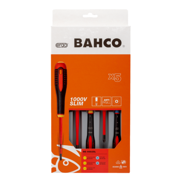 Bahco BE-9882SL ERGO™ Slim VDE Insulated Screwdriver Set - 5 Pcs - Image 2