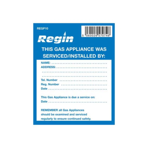 Gas Appliance Serviced Sticker