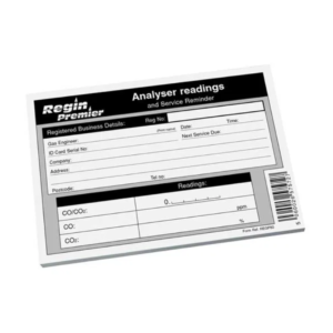 Analyser Readings Record Pad