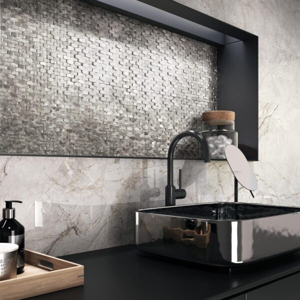Dune Halley Silver 28.4x30cm Mosaic - Image 2
