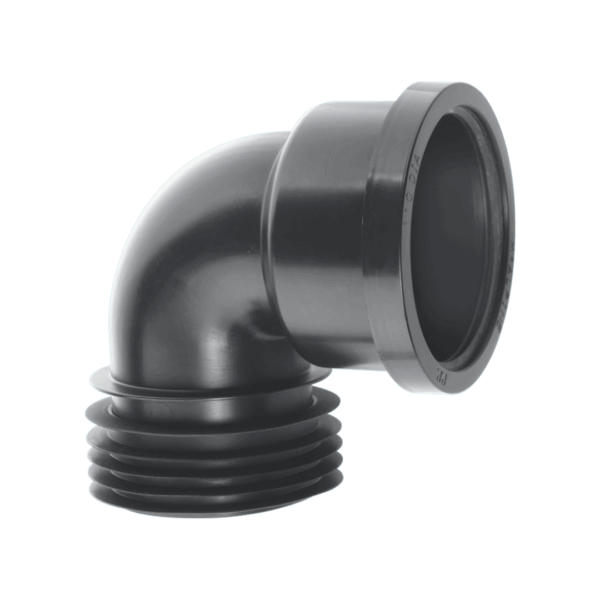 90° Drain Connector 4"/110mm for Cast Iron, Clay