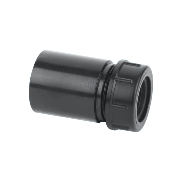 Multifit 1.1/4" Plain Tail x 19-23mm Connection Black