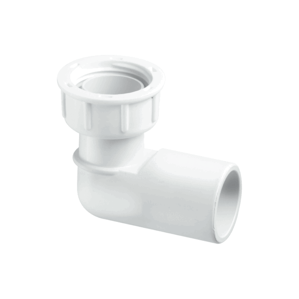 90° Overflow Connector with Loose Nut 3/4"