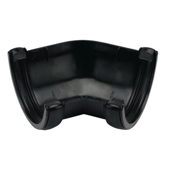 Floplast Half Round Gutter 135° Angle Black