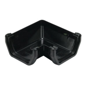 Half Square Gutter 90° Angle Black