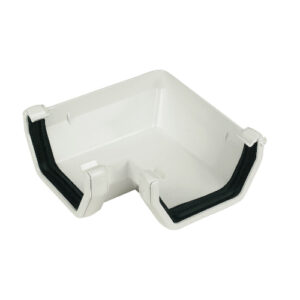 Half Square Gutter 90° Angle White