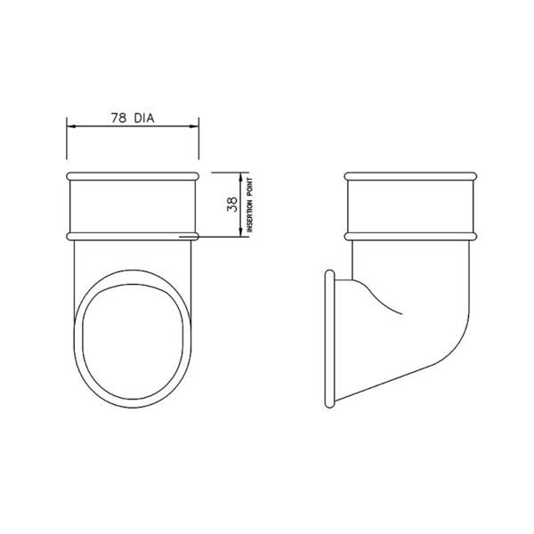 Floplast Round Downpipe Shoe White - Image 2