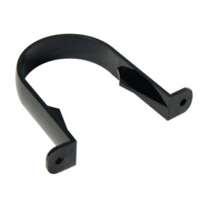 Round Downpipe Pipe Clips Black