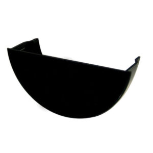 Half Round Gutter Internal Stop End Black