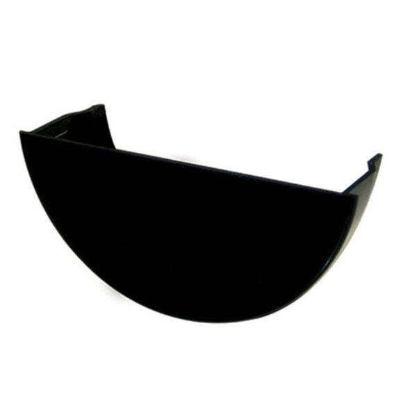 Half Round Gutter Internal Stop End Black