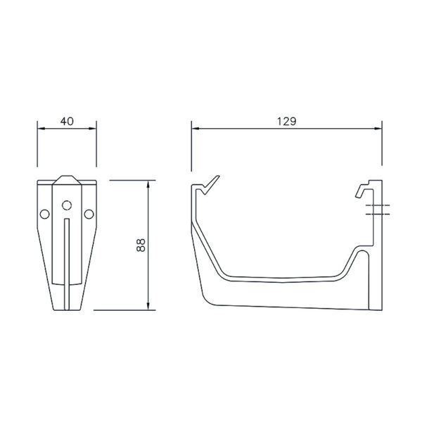 Floplast Half Square Gutter Fascia Bracket White - Image 2