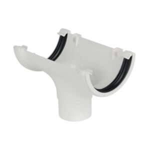Half Round Gutter Running Outlet White