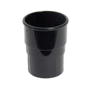 Round Downpipe Pipe Socket Black
