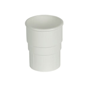 Round Downpipe Pipe Socket White