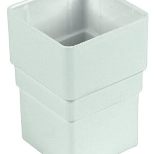 Square Downpipe Pipe Socket White