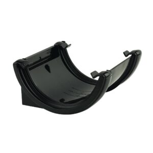 Half Round Gutter Union Bracket Black