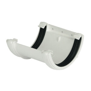 Half Round Gutter Union Bracket White