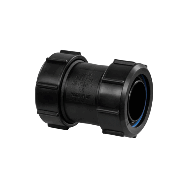 Multifit Straight Connector 1.1/4" Black
