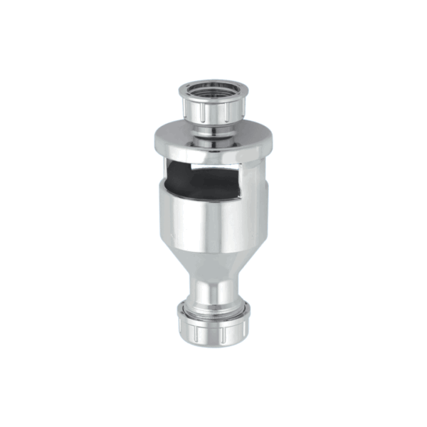 Top Inlet Tundish 3/4" BSP Inlet to 19-23mm Chrome