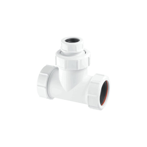 1.1/2" Slip Tee with Condensate Fitting 19/23mm